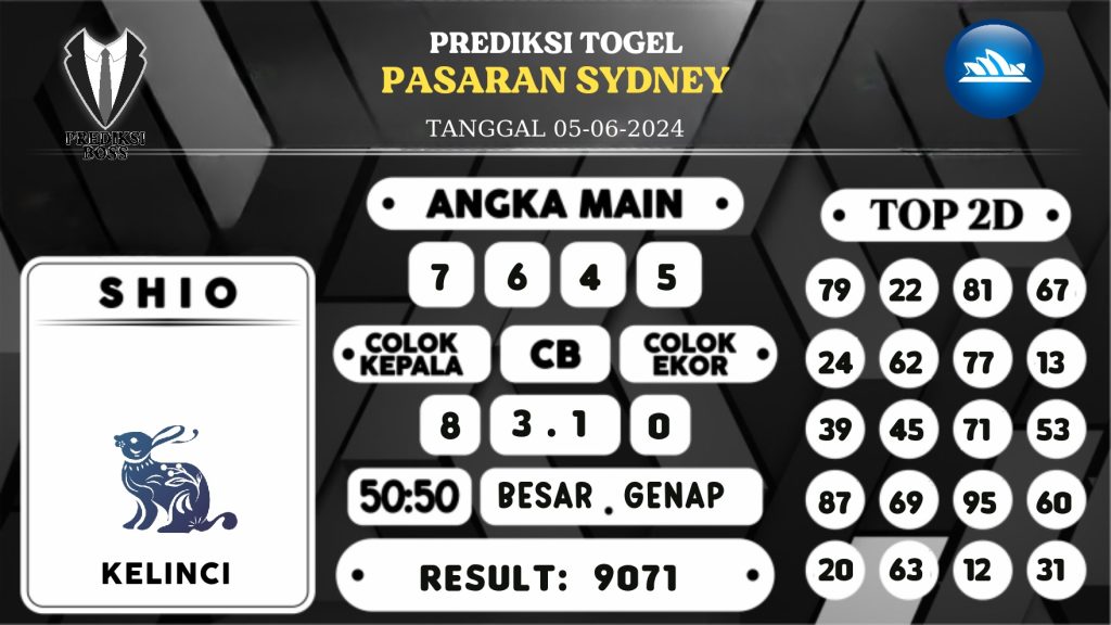 https://prediksibossaja.com/prediksi-boss-togel-sidney-rabu-05-juni-2024/