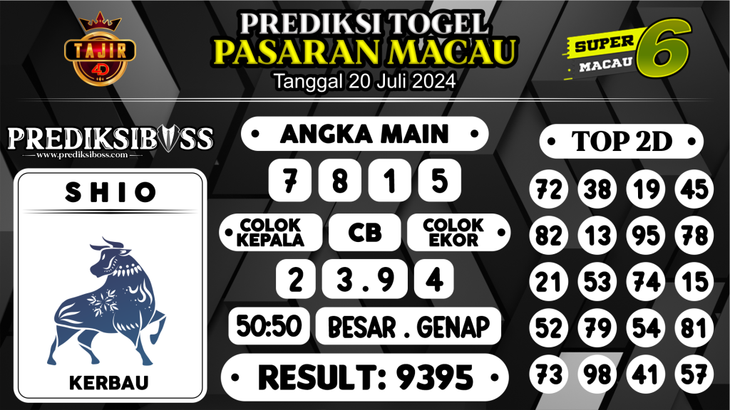 https://prediksibossaja.com/prediksi-boss-togel-macau-sabtu-20-juli-2024/
