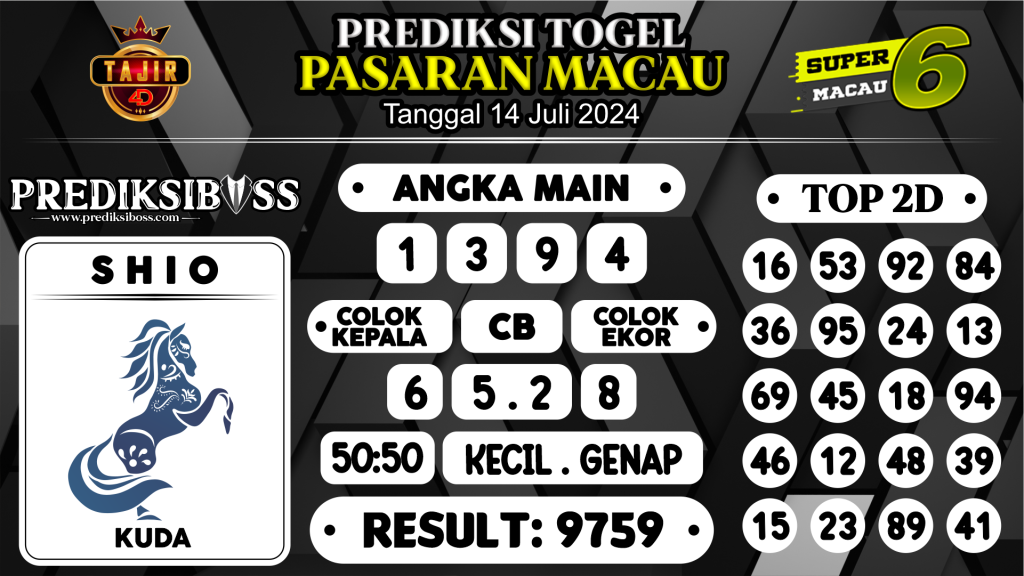 https://prediksibossaja.com/prediksi-boss-togel-macau-minggu-14-juli-2024/