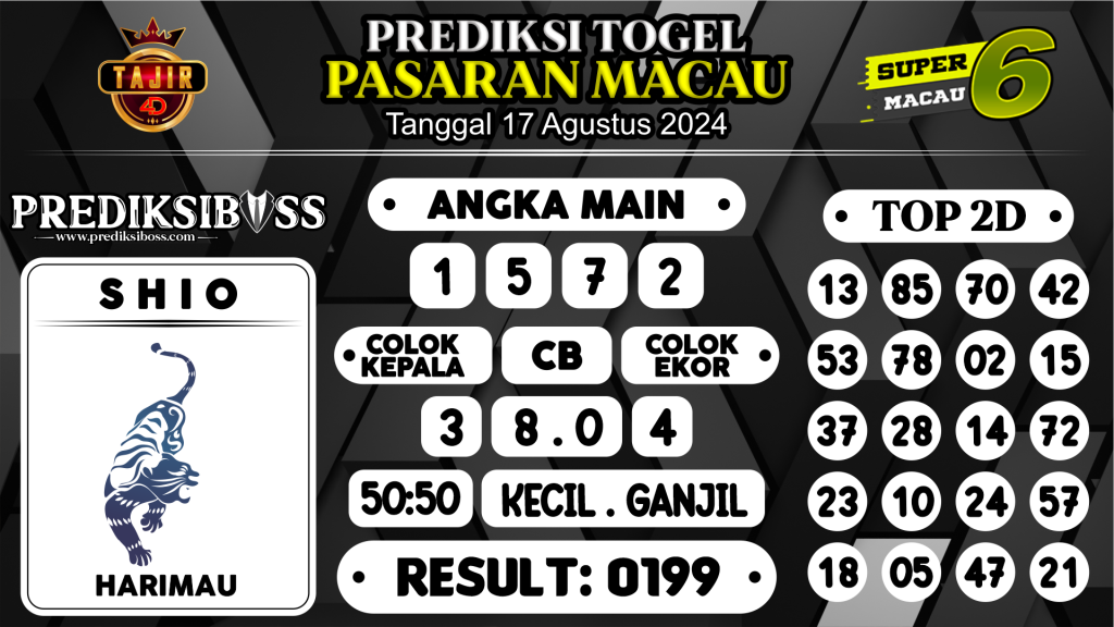 https://prediksibossaja.com/prediksi-boss-togel-macau-sabtu-17-agustus-2024/